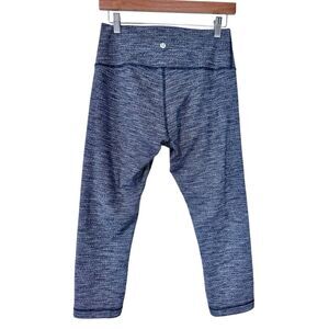 Lululemon Wunder Under Pant Coco Pique Crop Leggings Size‎ 10